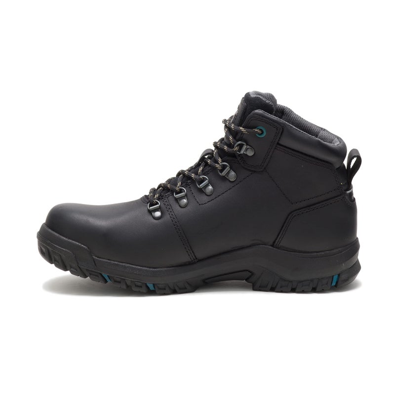 CAT Women's Mae Waterproof Steel Toe Work Boot, Black, 5.5 Wide